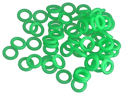 DINHEAROM Fluoreszierende Zeltheringringe Aus Kunststoff 50 Stück Leuchtende Campingzelt Markierungen Für Erhöhte Sichtbarkeit Einfach Aufzustecken Bei Nacht Beim Angeln Und Outdoor Abenteuern