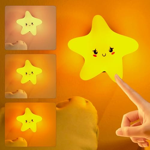 Nachtlicht Kinder,Tragbares Nachtlicht,USB Aufladbare Stilllicht Baby,Warmen Licht Nachttischlampe,Baby Stilllicht,Geeignet für Kinderzimmer,Wohnzimmer und Schlafzimmer (Stern)