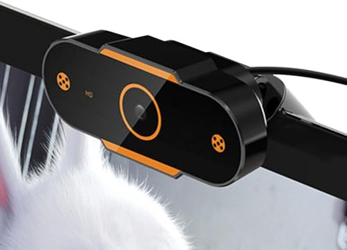 Mini webcam USB | Contrôleur - Webcam USB | Caméra portable et de bureau avec angle de vision automatique et large | Caméra USB compacte Plug and Play pour diffuser des vidéoconférences