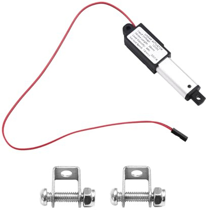 Dytabepl Micro Linear Actuator 1 Hub, 60 N/13,5 Lb, Geschwindigkeit 15 mm/S Mini-Elektrischer Mikro-Linearantrieb Antriebsmotor 12 V Linearantrieb Mit Halterung für Auto Auto RV Elektrischer Türöffner