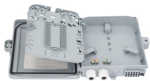 ZJchao Wasserdichtes 12-Port-Glasfaser-Verteilergehäuse mit SC-FC-Adaptern, SPS-Splitter-Anschlusskasten für Netzwerkkonnektivität Im Freien
