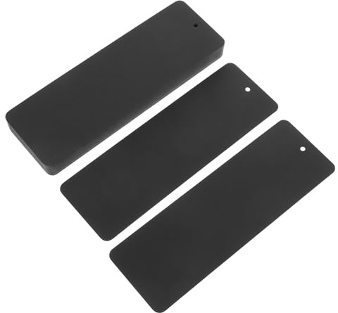 GALPADA Lesezeichen 50 Stück aus Schwarzem Karton Blanko mit Loch 18X6cm Rechteckig Vielseitig Verwendbar für Schule Basteln und Geschenketiketten