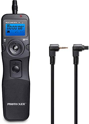 PHOTOOLEX T710C Obturateur Déclencheur à Distance Télécommande minuterie Intervallomètre pour Canon EOS 1300D,1200D,1100D,1000D,750D,700D,650D,600D,550D,500D,450D,100D,5D Mark II,7D,70D Etc Caméra