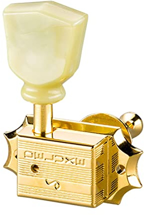 Schaller »G-SERIES DELUXE KEYSTONE MACHINE HEADS - GOLD - 3L/3R - SINGLE RING - SOLID HEADSTOCK POST 21.7mm« Mechaniken für E-Gitarre - Set mit 6 Stück