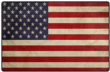 Mnsruu Use7 Teppich mit USA-Flagge, rutschfest, für Wohnzimmer, Schlafzimmer, 100 x 150 cm