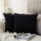 MIULEE 2er Set Samt Kissenbezug Kissenhülle Dekokissen Kissenbezüge Sofakissen Samtkissen Dekorative Couchkissen Bezug für Sofa Wohnzimmer Schlafzimmer 26x26 Inch 65x65 cm Schwarz