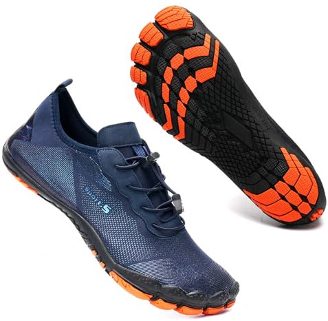 Mabove Herren Damen Barfussschuhe Badeschuhe Strandschuhe Schwimmschuhe Wasserschuhe Aquaschuhe für Wassersport Outdoor Fitnessschuhe Trekking(Blau 1924,42 EU)