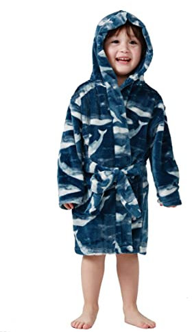 Taigood Della Ragazza Robe Neonati Maschi con Cappuccio Robes Bambino Morbido Accappatoi Pigiami degli Indumenti da Notte per i Bambini Ocean Whale