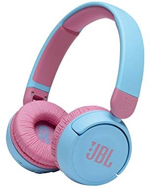 JBL Jr310 BT On-Ear Kinder-Kopfhörer - Hellblau-Rosa – Kabellose Bluetooth-Ohrhörer mit Headset und Fernbedienung – Ideal für Schule und Freizeit