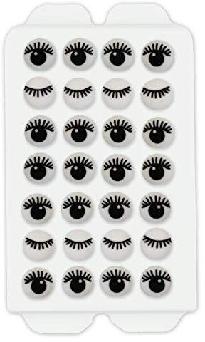 Zuckerdekoration Augen - 28 Stück je ca. 15mm - Zuckerdekor Cupcake & Muffindekoration - Backdeko & Backzubehör LEBKUCHEN WELT