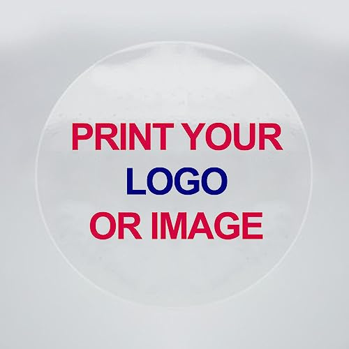 Logo Stickers Personalised Labels (65 mm) in Transparent, Waterproof Glossy Circle Custom Sticker for Small Business & Packaging Packwith®