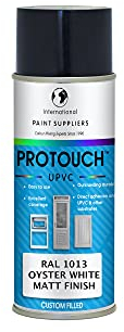 PROTOUCH UPVC SPRAY PAINT - RAL 1013 OYSTER WHITE - MATT FINISH - NO UNDERCOAT PRIMER REQUIRED