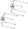 2 Pezzi Forchette per Barbecue,Forchetta da Carne per Spiedo per Barbecue,Forchetta Barbecue Rotante,Forchetta per Barbecue a Carbonella,con Vite di Bloccaggio,per Barbecue Accessori (Ferro Cromato)
