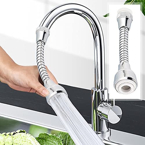 Faucet Sprayer Attachment,360° Flexible Faucet Head,Stainless Rotatable Sprayer Head Home Sink Kitchen Accessories Water Saving Tap Faucet Nozzle,Replacement Splash Proof Faucet,Pressurized Faucets