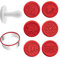 Liummrcy Weihnachts-Keksstempel Set, Silikon-Keks-Briefmarken Set, 6 Muster: Lebkuchenmann, Weihnachtsglocke, Weihnachtsbaum, Geschenkbox, Schmetterling, Schneeflocke, 8 Stück, Rot