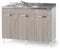 Small Mobile Mobiletto Sottolavello cucina ideale per cucine componibile con Ante colore Olmo (85x50x120)