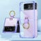 COQUE Case for Samsung Galaxy Z Flip 3 5G Cover,Shell All-inclusive Phone Case with Ring Video Stand,Folding Phone Cover for Samsung Galaxy Z Flip 3 5G-Purple