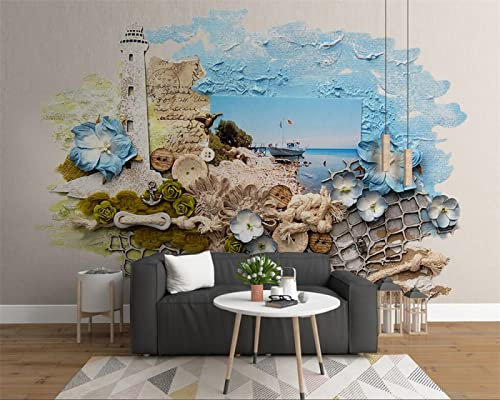 Fototapete 3D Effekt Mediterrane Landschaft Fototapete Vlies Wandbild Wohnzimmer Schlafzimmer Wanddekoration personifizieren