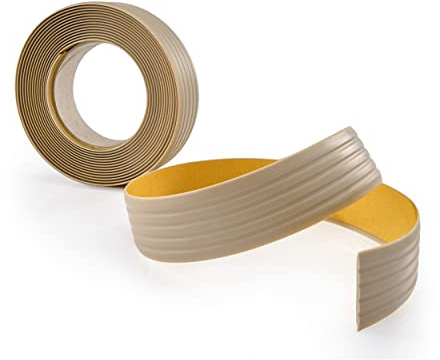 Quest Bande Antidérapante 35 mm PVC Autoadhésive - Beige, 5 m | Revêtement antiglisse à dos adhésif puissant, sécurise sols, rampes et marches, escaliers, garages & ateliers