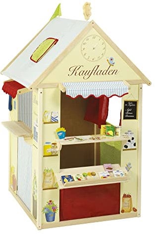 roba Spielhaus-Kombination, enthält Kaufladen, Kasperletheater, Tafel, Schalter für Post/Bank/Kiosk