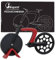 Bugucat Couteau à Pizza Vélo, Roulettes à Pizza avec Poignée Antidé Rapante Lames,Pizza Cutter Roues Antiadhésives en Acier Inoxydable,Trancheuse de Découpe-Pizza et Pâte avec Cadre Fixe (Rouge)