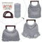 WEBEEDY Makramee Tasche DIY Kit Für Erwachsene Anfänger Boho Makramee Handtasche Mit Holzgriff Handgefertigte Strandtasche Kit Für Frauen/Mädchen Starter DIY Bastelzubehör Set (Grau)