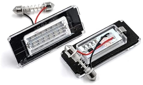 car passion LED Kennzeichenbeleuchtung | Nummernschildbeleuchtung LED Kompatibel mit Mini Cooper R56/R57/R58/R59 | Eingebauter CANBus-Widerstand Kein Fehler 6000K Eisweißes Licht Ersatzlampenplatte