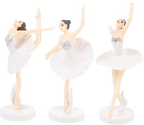 Artibetter 3st Tänzer Ornamente Schöne Tänzerin Ballettstatue Tänzer Figur Statue Ballettfiguren Ballerina Tischdekoration Ballerina Statue Urlaub Keramik Figur Cupcakes Skulptur Weiß Mädchen