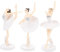Artibetter 3st Tänzer Ornamente Schöne Tänzerin Ballettstatue Tänzer Figur Statue Ballettfiguren Ballerina Tischdekoration Ballerina Statue Urlaub Keramik Figur Cupcakes Skulptur Weiß Mädchen