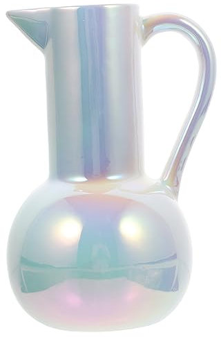 GOOHOCHY Ceramic Kettle Vase Blenders for Kitchen Tall Vase Ceramic Flower Arrangement Vase Desktop Stand Ceramic Vase Decor Home Accents Decor Simple White Ceramics Flower Vessel
