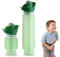 Voarge Vasino portatile per bambini, portatile Cartone Animato Bambini Unisex Vasino Viaggio Orinatoio Auto WC Pee, Verde-600ML
