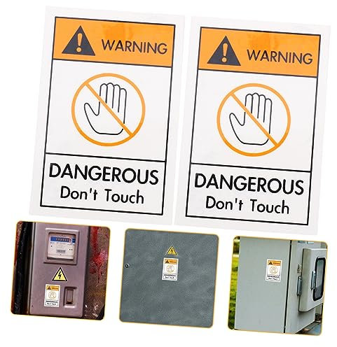 MAGICLULU Pvc-aufkleber 2 Stück Groß 15 2 Cm Sicherheitswarnschilder Selbstklebende Aufkleber für Geräte Warnschilder Wandaufkleber