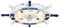 Moderne Deckenleuchte Deckenlampe Ruder Piraten Deckenleuchte Moderne Kreative Kinderzimmer Deckenleuchte Sonnenschirm Nautischer Stil Deckennahe Leuchte for Jungenzimmer Kinderzimmer Kindergarten Woh