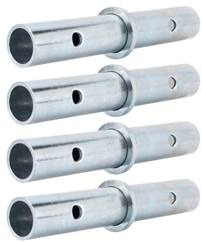 PHLKJL Connecting Rod 1-3/8 OD x 9L Heavy Duty Scaffolding Coupling Pin with 1/4 Collar - 4 Pack
