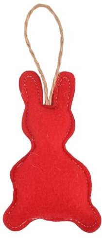 Haloppe Wiederverwendbare Osterdekoration, niedlicher Hase, hängende Dekoration, Mini-Vliesstoff, Kaninchen, Karotte, Festival, Ornament, Anhänger, Feiertag, Rot