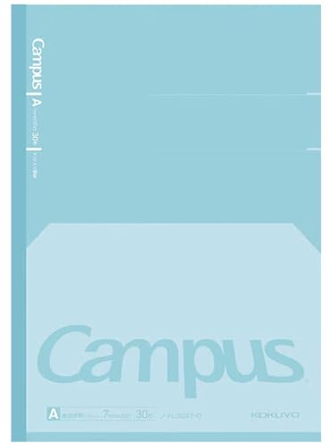 KOKUYO Campus Composition Kimochii Notizbuch, 1 Packung, fühlt sich flach an, Semi-B5 Comp-Buch, grün, gepunktet A, 7 mm liniert, 30 Blatt, liniert, für Arbeit, Studium, Notizen, Japan Import