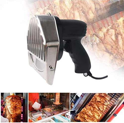 MLUENF Handheld Turkish Kebab Knife Electric, 80W Electric Kebab Knife can Adjust the Thicknes Machine Electric Kebab Slicer for Home Lamb Pork Chicken