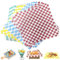 PIWOSGOL 120 Blatt fettdichtes Lebensmittel-Einwickelpapier,30 x 30 cm Wachspapier,Einweg Fettdichtes Papier,Antihaft Wachspapier Kuchenverpackungen,Geschenkpapier für Sandwich Burger Wrap Kuchen Brot