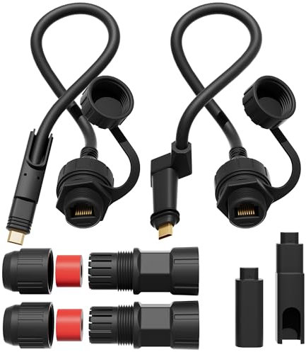 EAZUSE Starlink Ethernet-Adapter Gen 2, SPX auf RJ45-Buchse, kompatibel mit Starlink Gen 2 betätigter Dish und Router zur Verlängerung und Ersatz von Starlink V2-Kabel, 2 Packungen