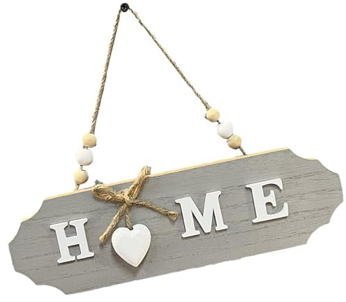 Haustürschild | Willkommensschild für die Eingangstür - Willkommensschild aus Holz für die Wohnung - Dekoschild mit Buchstaben und Ornamenten für den Eingang