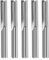 Trvoxviq 5 PCS Straight Two Flute Router Cutter Bit, 6 mm Shank, 6 mm Cut Diameter & 22mm Cut Length Wood Top Woodworking Milling Tools