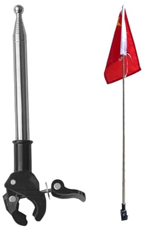 Nbbwwu Motorrad-Flaggenhalterung, einziehbarer Fahnenmast, Motorrad-Fahnenmasten aus Edelstahl, Motorrad-Fahnenhalterung, Motorrad-Fahnenmast-Halter, Fahrrad-Fahnenmast für Kinder im Freien