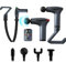 Massagepistole, Massage Gun Muskel Massagegerät mit Verlängerte Griffe, 12 Geschwindigkeiten & LCD Touchscreen, Leiser Handmassager mit Vibrationsband 4 Köpfen für Schulter Körper Rücken Entspannung