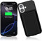 HUOBAO Battery Case for iPhone 16 (6.1 inch), 7000mAh Portable Powerbank Charger Charging Case 15W Ultralight Smart Rechargeable External Battery Pack for iPhone 16, Black