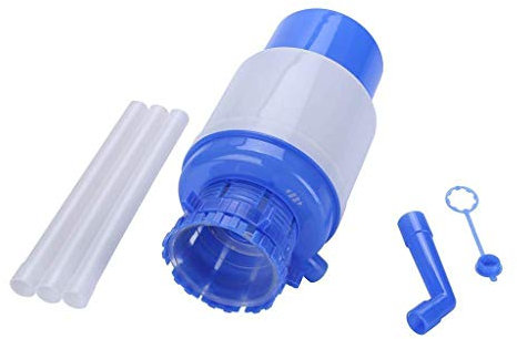 Pitcher Pump Spigot 5 & 6 Gallon Manual Hand Drinking Bottle Camping Water Dispenser Kitchen, Dining Room & Bar Fh52000g (Blue, One Size)