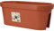 Decor Space Vaso balconiera, fioriera da balcone rettangolare per ringhiera in resina da esterno per fiori e piante (Terracotta, 60 cm)