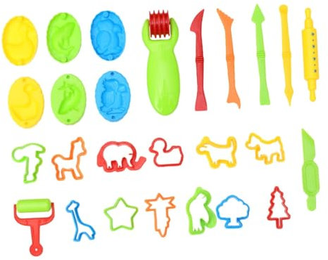 ADOCARN 1 Satz tonformen selber Machen hühner plastilin gummilippe gummiente DIY gumminoppen gummitiere Umweltfreundliches plasteline Set plastelina Werkzeug