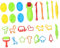 ADOCARN 1 Satz tonformen selber Machen hühner plastilin gummilippe gummiente DIY gumminoppen gummitiere Umweltfreundliches plasteline Set plastelina Werkzeug