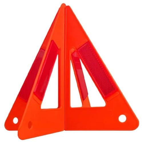 HiyyFloy Triangolo di Segnalazione Riflettente di Emergenza per Auto, Camion, Furgoni E Motociclette, Arancione Brillante
