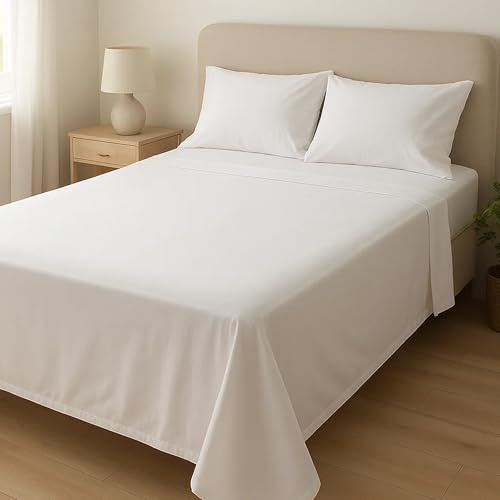 Home Sweet Home UK Microfibre Flat Sheets King Size Breathable, Anti Wrinkle & Fade Resistant Bed Sheets 150x200cm King-size Flat Sheet Washable Flat Bed Sheet For King